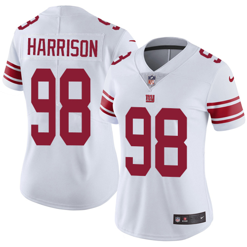 Nike Giants #98 Damon Harrison White Women's Stitched NFL Vapor Untouchable Limited Jersey - Click Image to Close